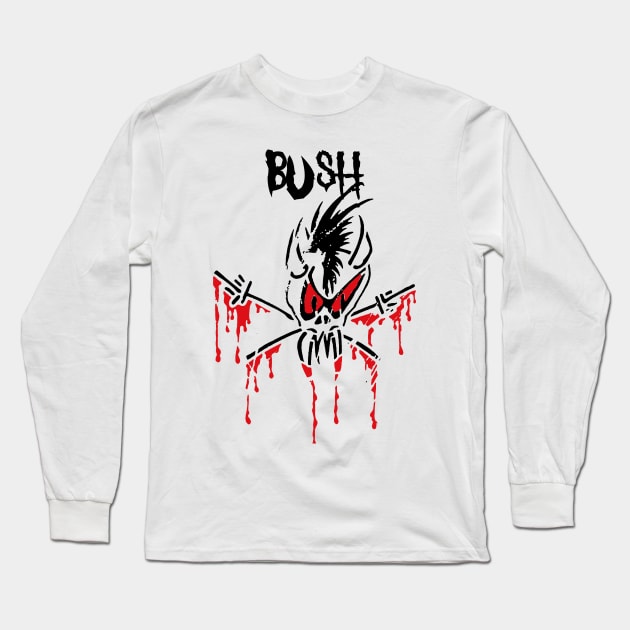 headbang bush Long Sleeve T-Shirt by potato cast